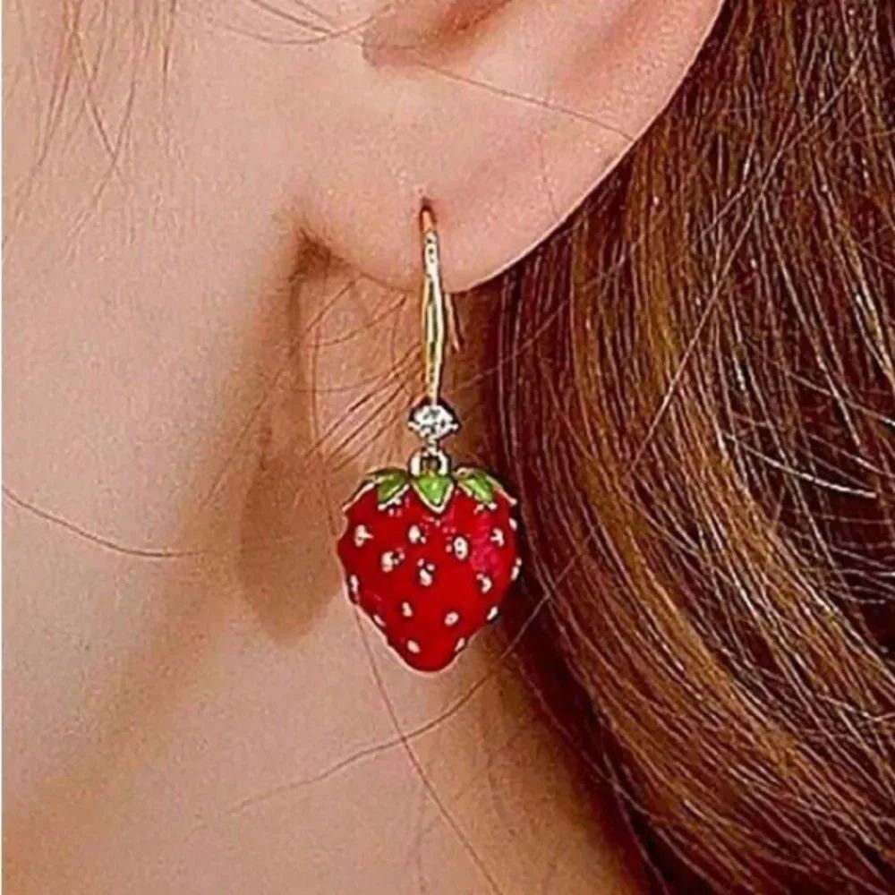 3for$20 Strawberry Drop Earrings For Women For Girlfriend's Gift
